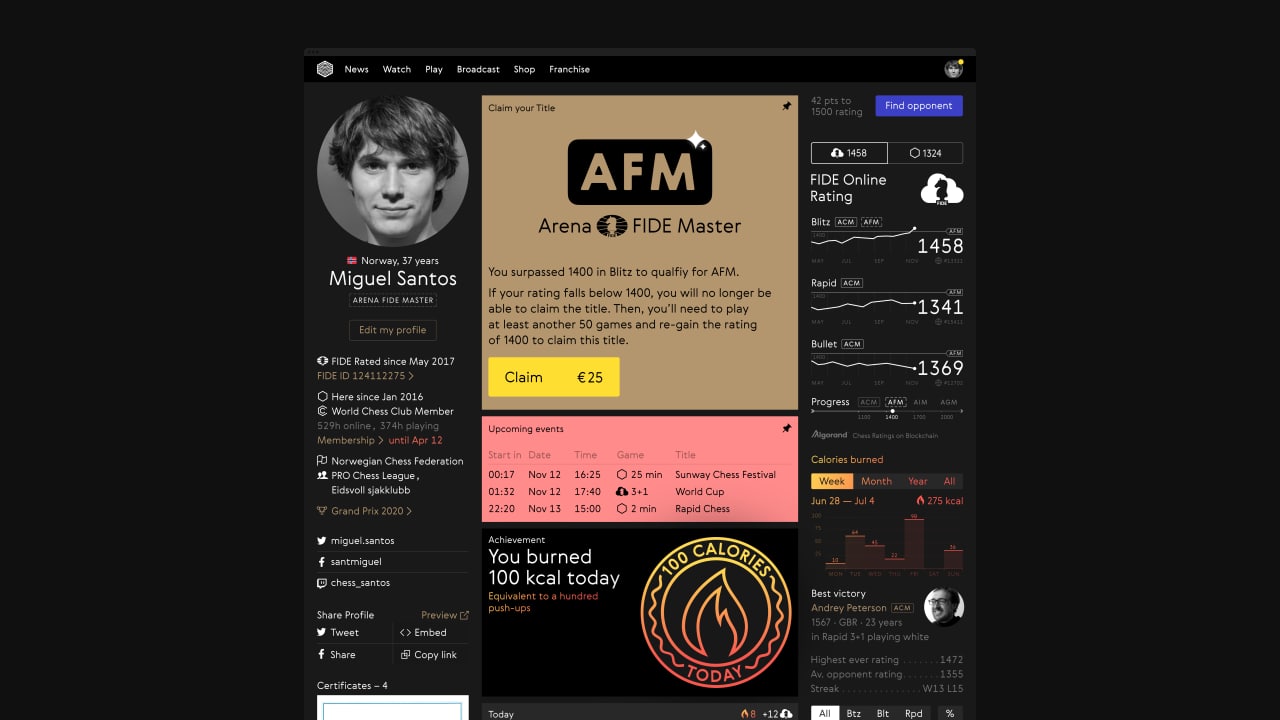 online chess - Full games archive in FIDE Arena - Chess Stack Exchange
